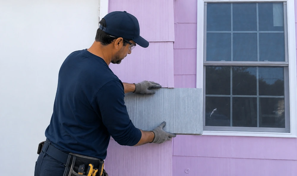 Completed fiber cement siding replacement