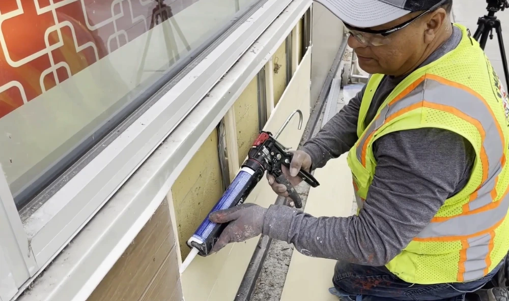 Fiber cement siding repair project