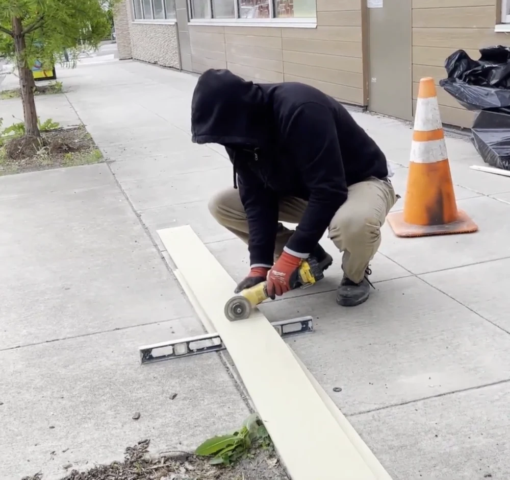 Cutting fiber cement siding for a repair