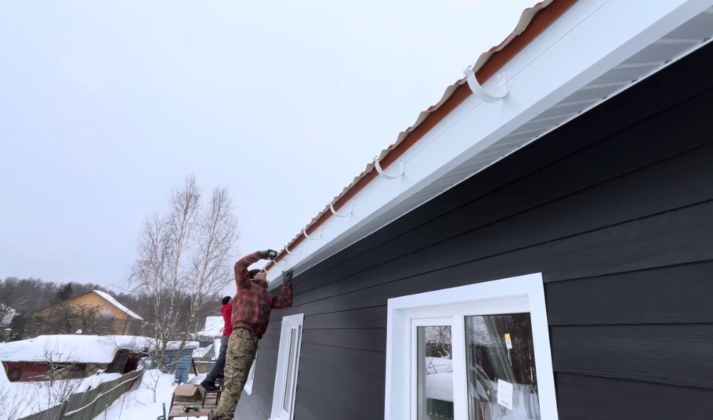 Completed fiber cement siding installation