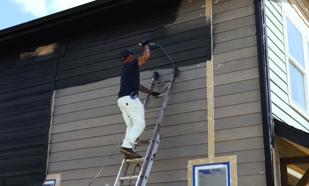 Fiber cement siding painting project, Allen TX