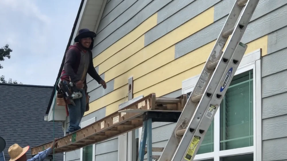 Fiber cement siding replacement project